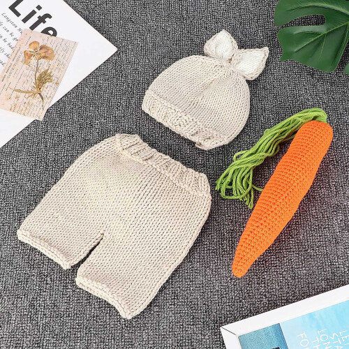 Three piece Infant Photography Props Rabbit Suit 2