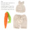 Three piece Infant Photography Props Rabbit Suit 9