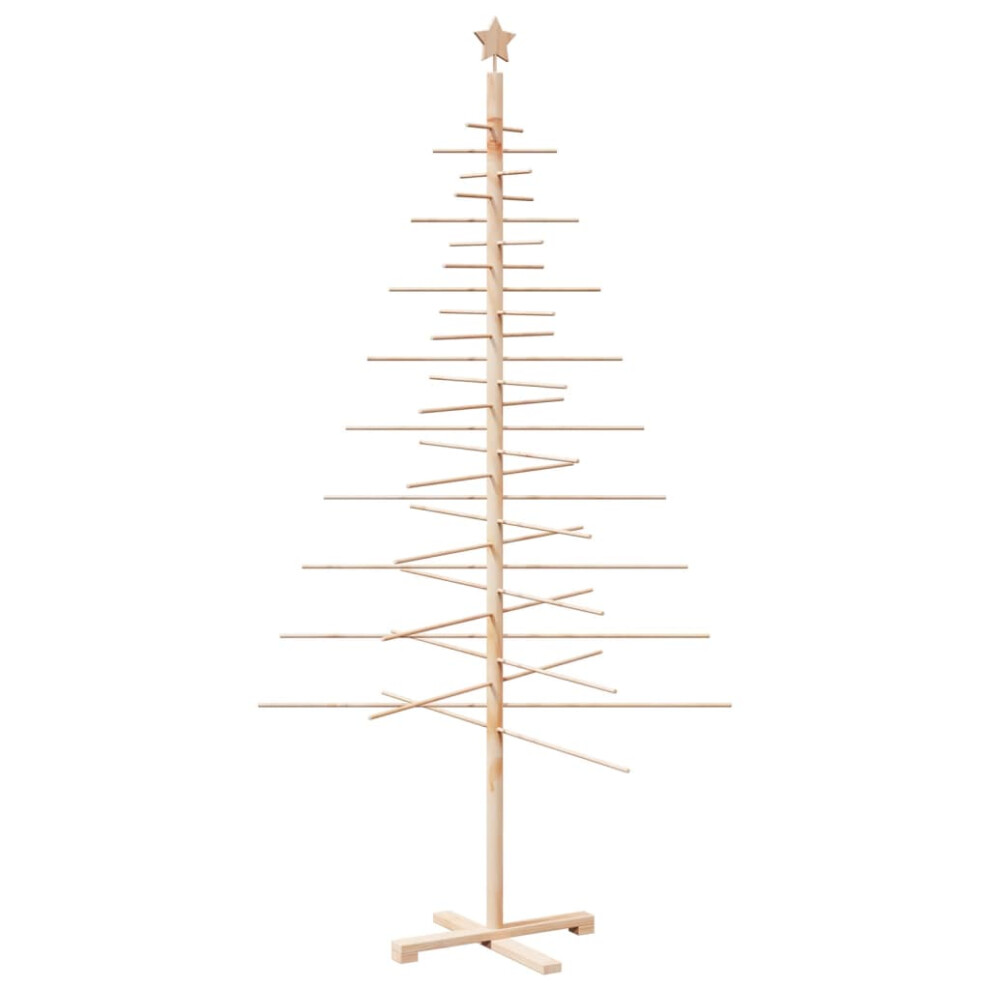 vidaXL Wooden Christmas Tree for Decoration Assemble Xmas Tree Solid Wood Pine