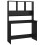 VidaXL (high gloss black) vidaXL Desk with Shelves Chipboard Computer Workstation Desk Multi Colours 2