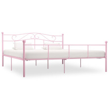 (pink) vidaXL Bed Frame Metal 3FT Single Elegant Classic Multi Colours Multi Sizes