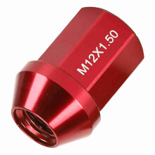 20 Stück M12x1,5 Radmuttern 35 mm 6061 Aluminiumlegierung Geschlossene Endkappe Ersatz für Chevrolet Camaro 1983‑2002 Rot