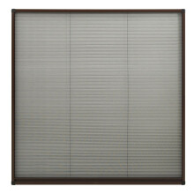 (brown, 120 x 120 cm) vidaXL Plisse Insect Screen Window Aluminium 110 x 160 cm Curtain Mesh Net