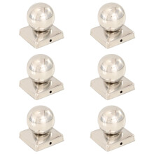 (101 x 101 mm) vidaXL 6x Post CapGlobe Final Stainless Steel/ Galvanised Metal Multi Sizes