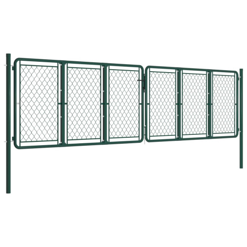 VidaXL vidaXL Gartentor aus Stahl 400 x 125 cm Grün 1
