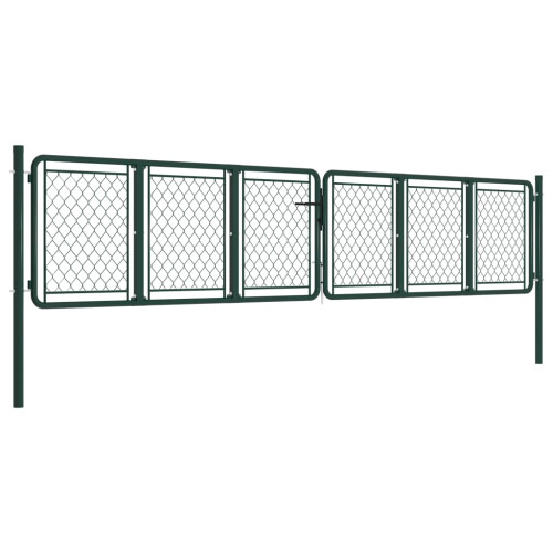 VidaXL vidaXL Gartentor aus Stahl 400x75 cm Grün 1