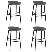 (grey and black, 4 pcs) vidaXL 2/4x Bar Chairs Pub Bistro Chairs Counter High Bar Stools Multi Colours