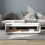 VidaXL (white) vidaXL Solid Pinewood Coffee Table White Living Room Couch Tea Accent Table 3