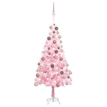 (with leds&rose gold balls) vidaXL Artificial Christmas Tree with LEDs&Ball Set Multi Colours Multi Sizes