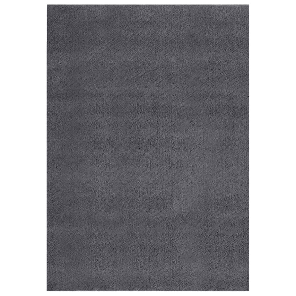 Vidaxl (Anthracite, 160 X 230 Cm) Washable Rug Soft Fluffy Short Pile Area Rug Carpet Anti Slip Black