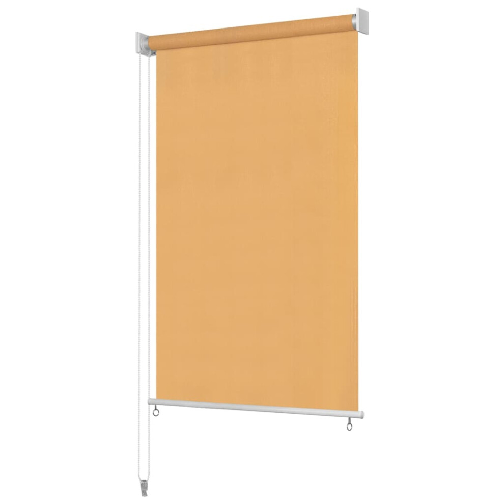 Photos - Blinds VidaXL   Outdoor Roller Blind 80x230 cm Beige Window Shade Office Curtain Set 312589 (beige, 230 x 80 cm)
