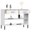 VidaXL (white) vidaXL Solid Wood Pine Console Cabinet with Metal Legs Brown OSLO Sideboard 3