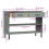 VidaXL (grey) vidaXL Solid Wood Pine Console Cabinet with Metal Legs Brown OSLO Sideboard 4