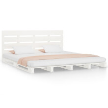 (140 x 190 cm) vidaXL Bed Frame Home Bed Base Bedstead White 90x190 cm Single Solid Wood Pine