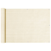 vidaXL Balkon Sichtschutz Creme 75x300 cm HDPE