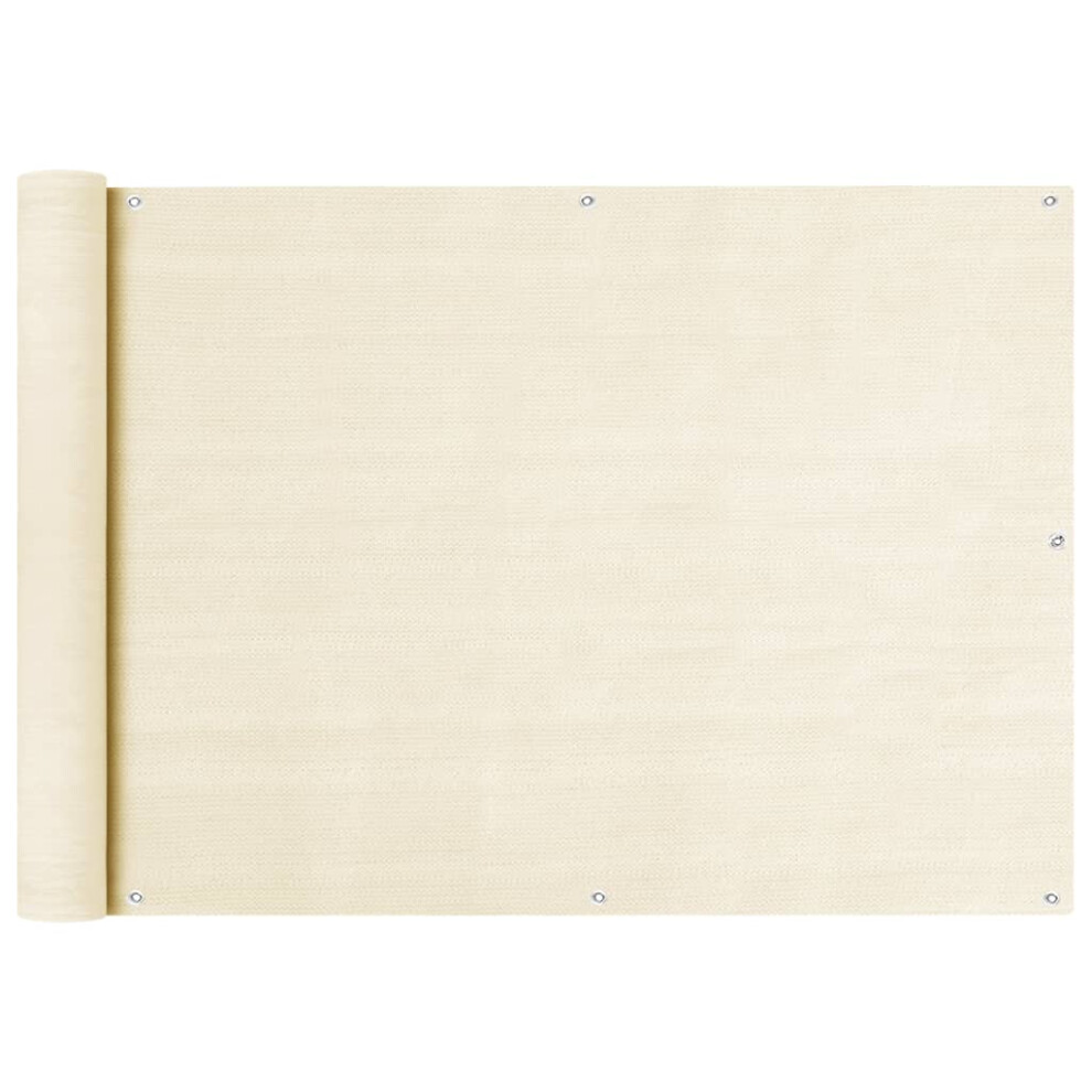 Vidaxl (Cream, 75 X 300 Cm) Balcony Screen Beige 75X400 Cm Hdpe Outdoor Privacy Protective Sunshade