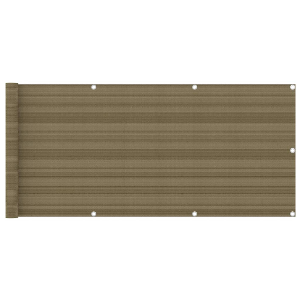 Vidaxl (Taupe, 75 X 400 Cm) Balcony Screen Beige 75X400 Cm Hdpe Outdoor Privacy Protective Sunshade