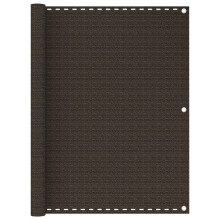 vidaXL Balkon-Sichtschutz Braun 120x600 cm HDPE