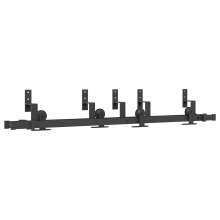 (152.5 cm/ 4 pcs) vidaXL Sliding Door Hardware Kit 152,5 cm Steel Black sliding door hardware