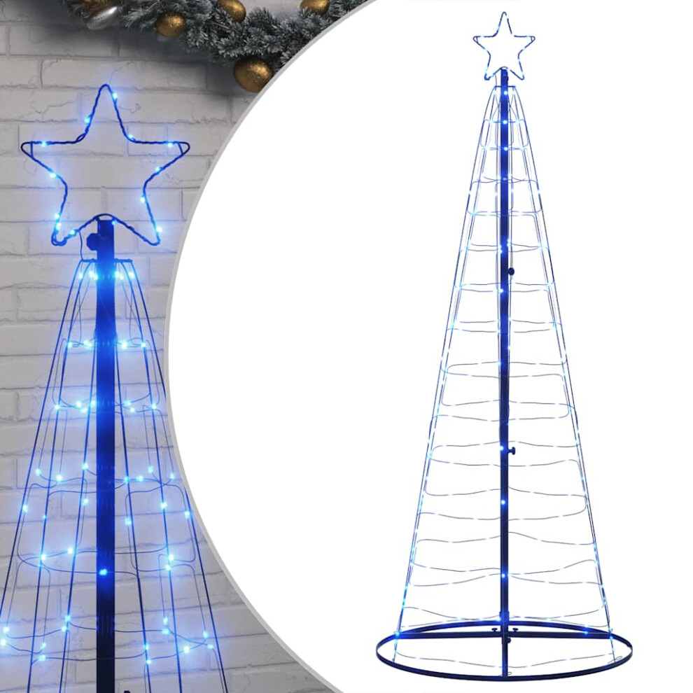 Vidaxl Blue,White (Blue, 182 Cm) Led Christmas Tree 200 Leds Warm White 182 Cm Waterfall Xmas Tree Light
