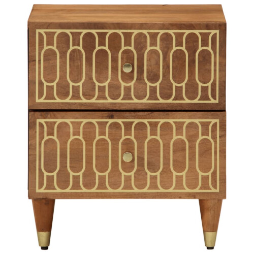 VidaXL (honey brown, 1 pcs) vidaXL Bedside Cabinet Nightstand Bed Cabinet Side Table Solid Wood Mango 1