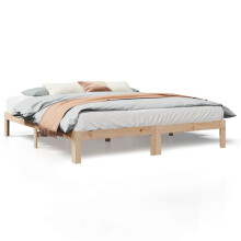 (natural, 160 x 200 cm) vidaXL Family Bed Frame No Mattress 240x200 cm Solid Wood Pine family bed
