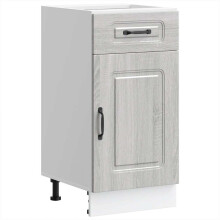 (grey sonoma, 40 x 46 x 81.5 cm) vidaXL Kitchen Base Cabinet Kalmar Smoked Oak Engineered Wood