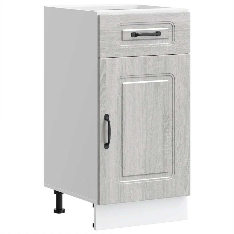 (Grey Sonoma, 40 X 46 X 81.5 Cm) Vidaxl Kitchen Base Cabinet Kalmar Smoked Oak Engineered Wood 8721158418197
