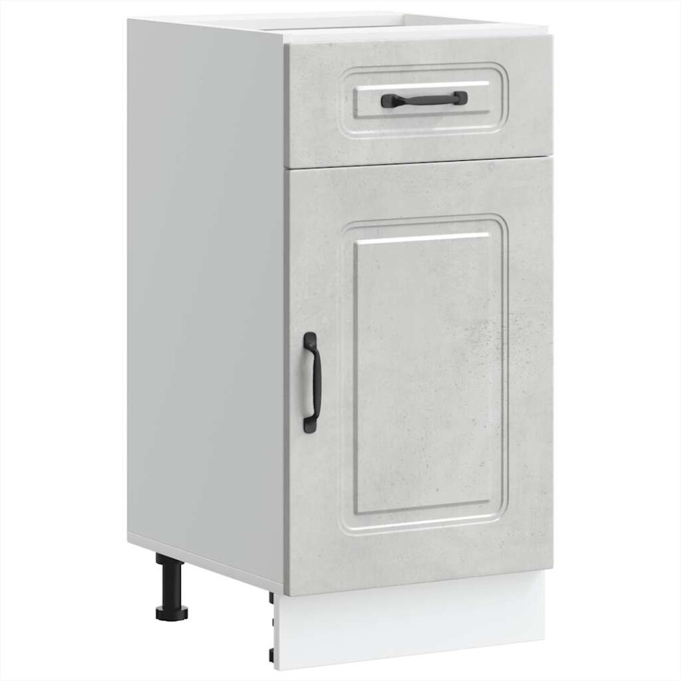 (Concrete Grey, 40 X 46 X 81.5 Cm) Vidaxl Kitchen Base Cabinet Kalmar Smoked Oak Engineered Wood