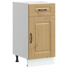 (artisan oak, 40 x 46 x 81.5 cm) vidaXL Kitchen Base Cabinet Kalmar Smoked Oak Engineered Wood