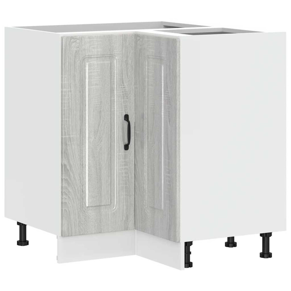 Vidaxl ( Sonoma, 75.5 X 75.5 X 81.5 Cm) Kitchen Base Cabinet Kalmar Smoked Oak Engineered Wood Grey