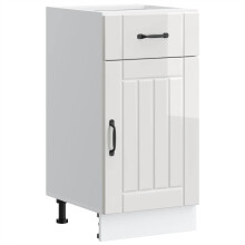 (high gloss white, 40 x 46 x 81.5 cm) vidaXL Kitchen Base Cabinet Lucca High Gloss White Engineered Wood