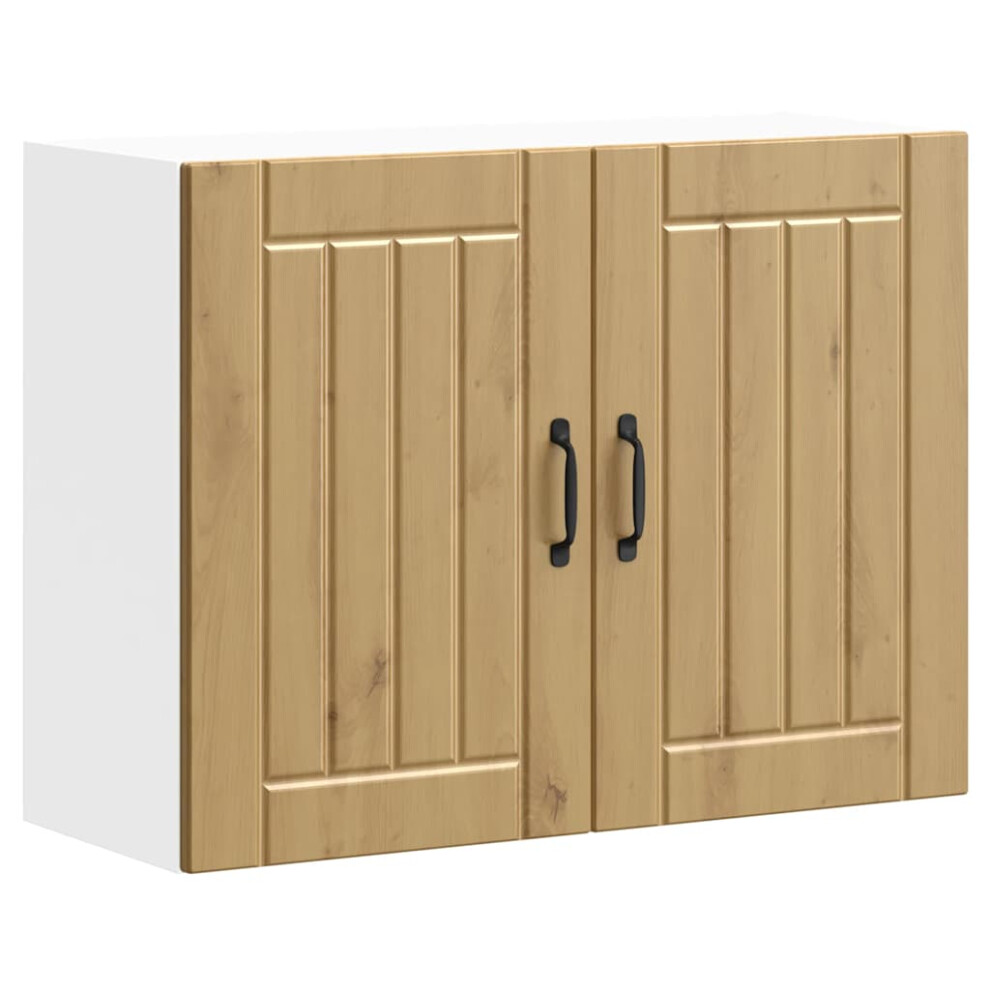 Vidaxl (Artisan Oak, 80 X X 60 Cm) Kitchen Base Cabinet Lucca High Gloss Engineered Wood White Size 31