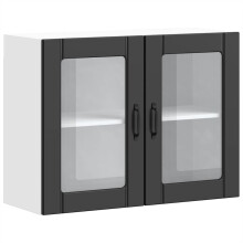 (black, 80 x 31 x 60 cm) vidaXL Kitchen Base Cabinet Lucca High Gloss White Engineered Wood