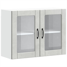 (concrete grey, 80 x 31 x 60 cm) vidaXL Kitchen Base Cabinet Lucca High Gloss White Engineered Wood