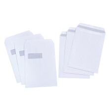 5 Star Value Envelopes Pocket Press Seal Window 90gsm C4 White