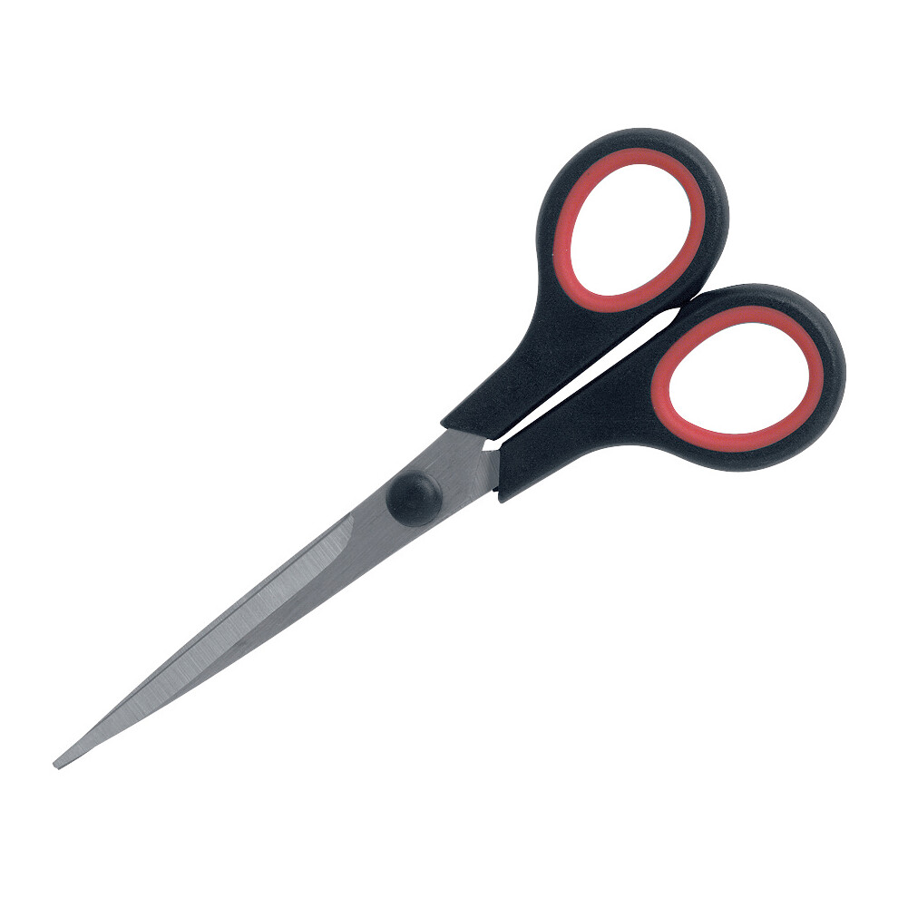 5 Star Office Scissors 155Mm Rubber Handles Stainless Steel 5018206121813