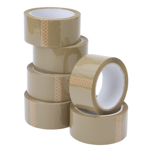 5 Star Value Packaging Tape 48mm x 66m Buff (Pack of 6) -