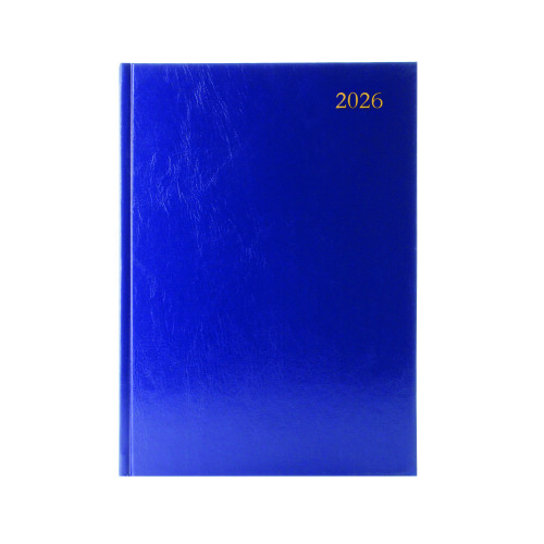 2026 Desk Diary A4 Day Per Page Appointment Blue