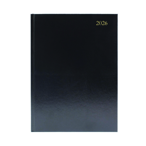 2026 Desk Diary A5 Day Per Page Appointment Black