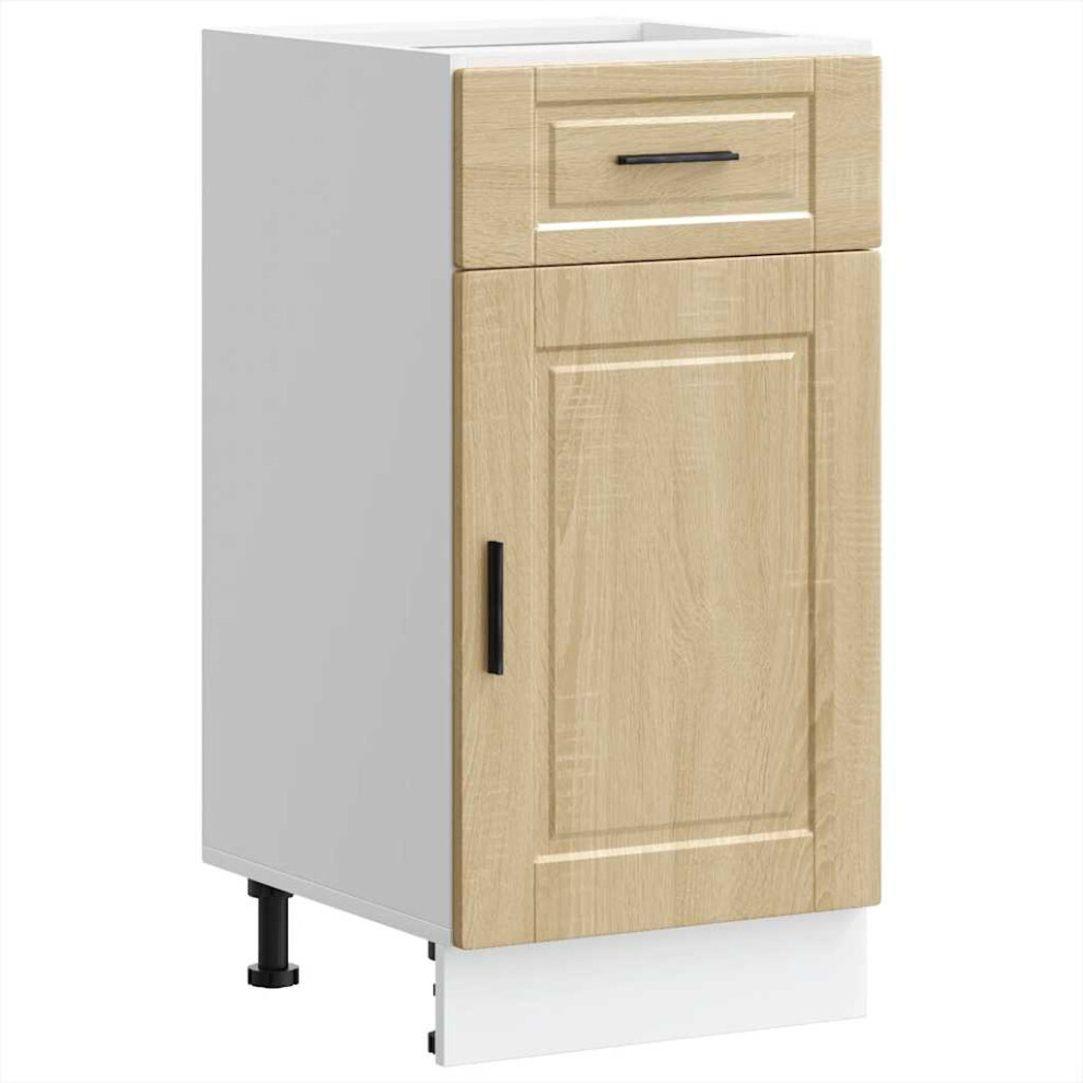 (Sonoma Oak, 40 X 46 X 81.5 Cm) Vidaxl Kitchen Base Cabinetâ Porto Black Engineered Wood Sink Base Cabinet 8721158422965