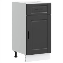 (black, 40 x 46 x 81.5 cm) vidaXL Kitchen Base Cabinet Porto Black Engineered Wood sink base cabinet