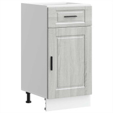 (grey sonoma, 40 x 46 x 81.5 cm) vidaXL Kitchen Base Cabinet Porto Black Engineered Wood sink base cabinet