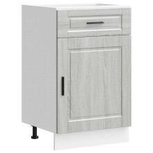 (grey sonoma, 50 x 46 x 81.5 cm) vidaXL Kitchen Base Cabinet Porto Black Engineered Wood sink base cabinet