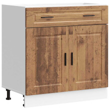 (old wood, 80 x 46 x 81.5 cm) vidaXL Kitchen Base Cabinet Porto Black Engineered Wood sink base cabinet