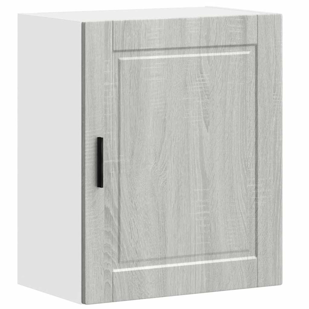 (Grey Sonoma, 50 X 31 X 60 Cm) Vidaxl Kitchen Base Cabinetâ Porto Black Engineered Wood Sink Base Cabinet 8721158423955