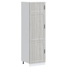 (grey sonoma, 60 x 57 x 207 cm) vidaXL Kitchen Base Cabinet Porto Black Engineered Wood sink base cabinet