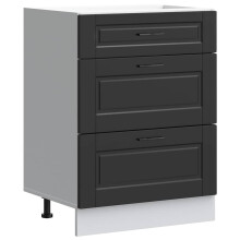 (black, 60 x 46 x 81.5 cm) vidaXL Kitchen Base Cabinet Porto Black Engineered Wood sink base cabinet