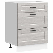 (grey sonoma, 60 x 46 x 81.5 cm) vidaXL Kitchen Base Cabinet Porto Black Engineered Wood sink base cabinet