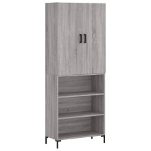 (grey sonoma) vidaXL Highboard Sideboard Cupboard Side Cabinet Smoked Oak Engineered Wood